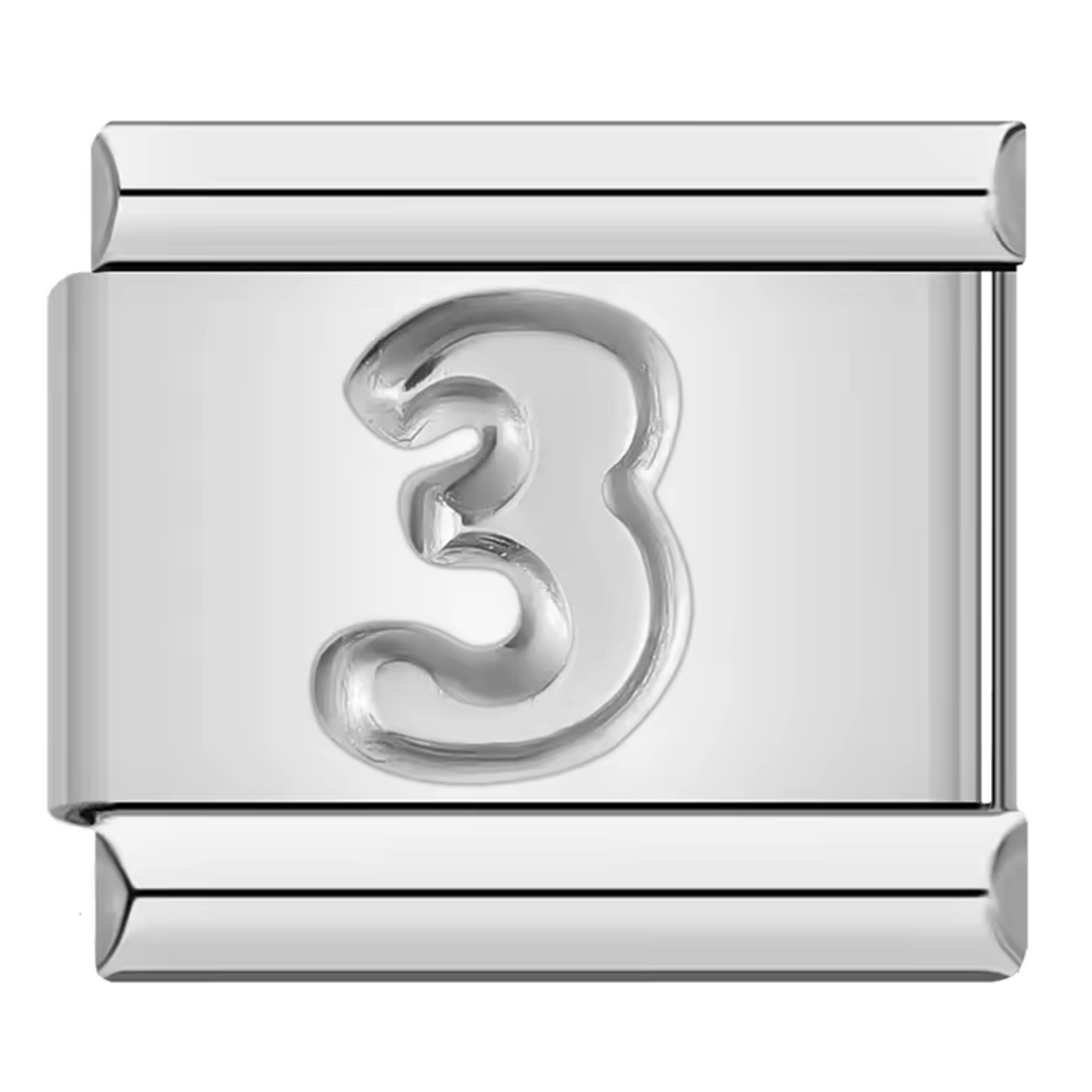 Silver Italian Charm – Numbers 0 to 9