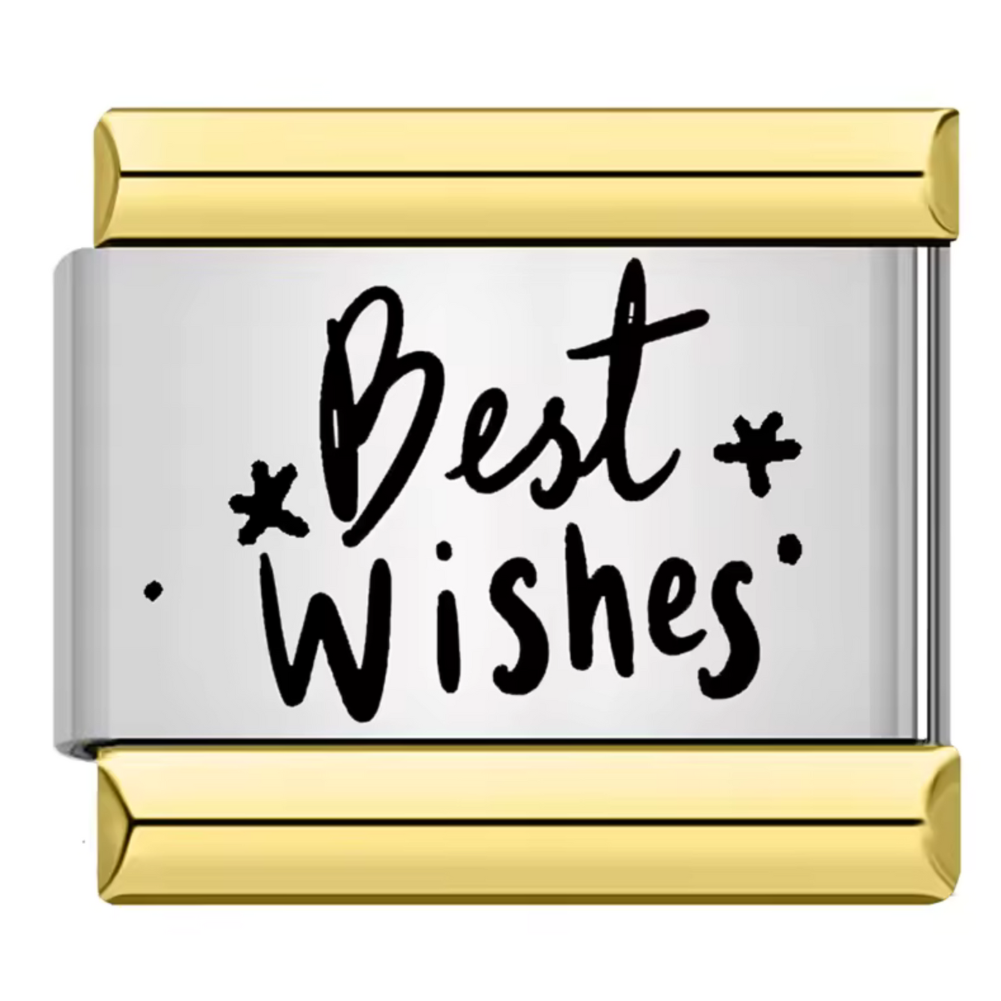 Charm Italien – "Best Wishes" Doré