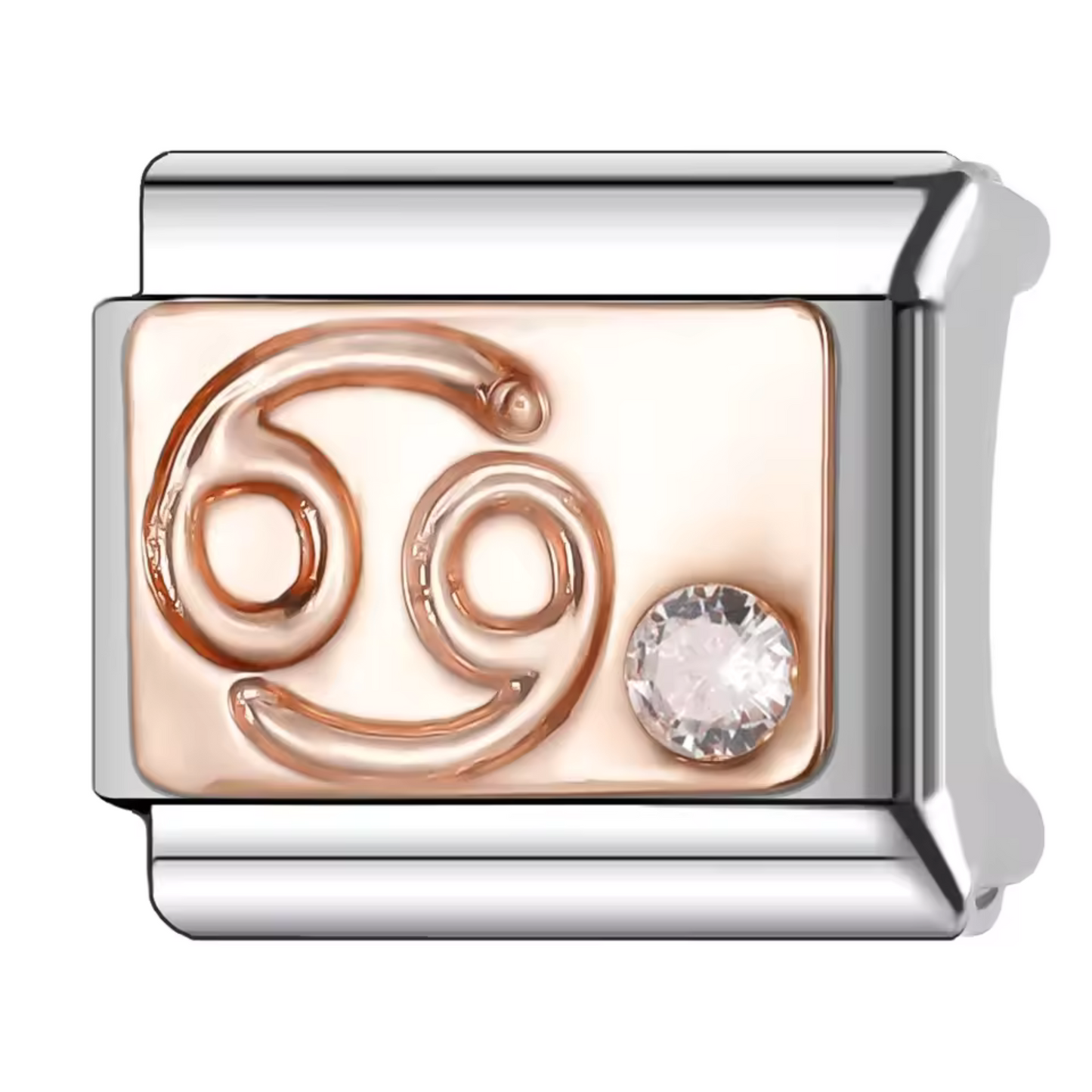 Silver and Rose Gold Italian Charm – Astrological Sign