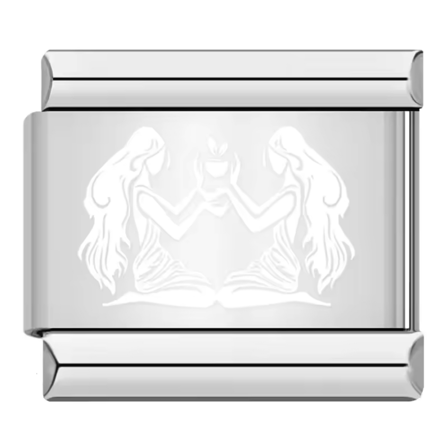 Silver and White Italian Charm – Astrological Sign