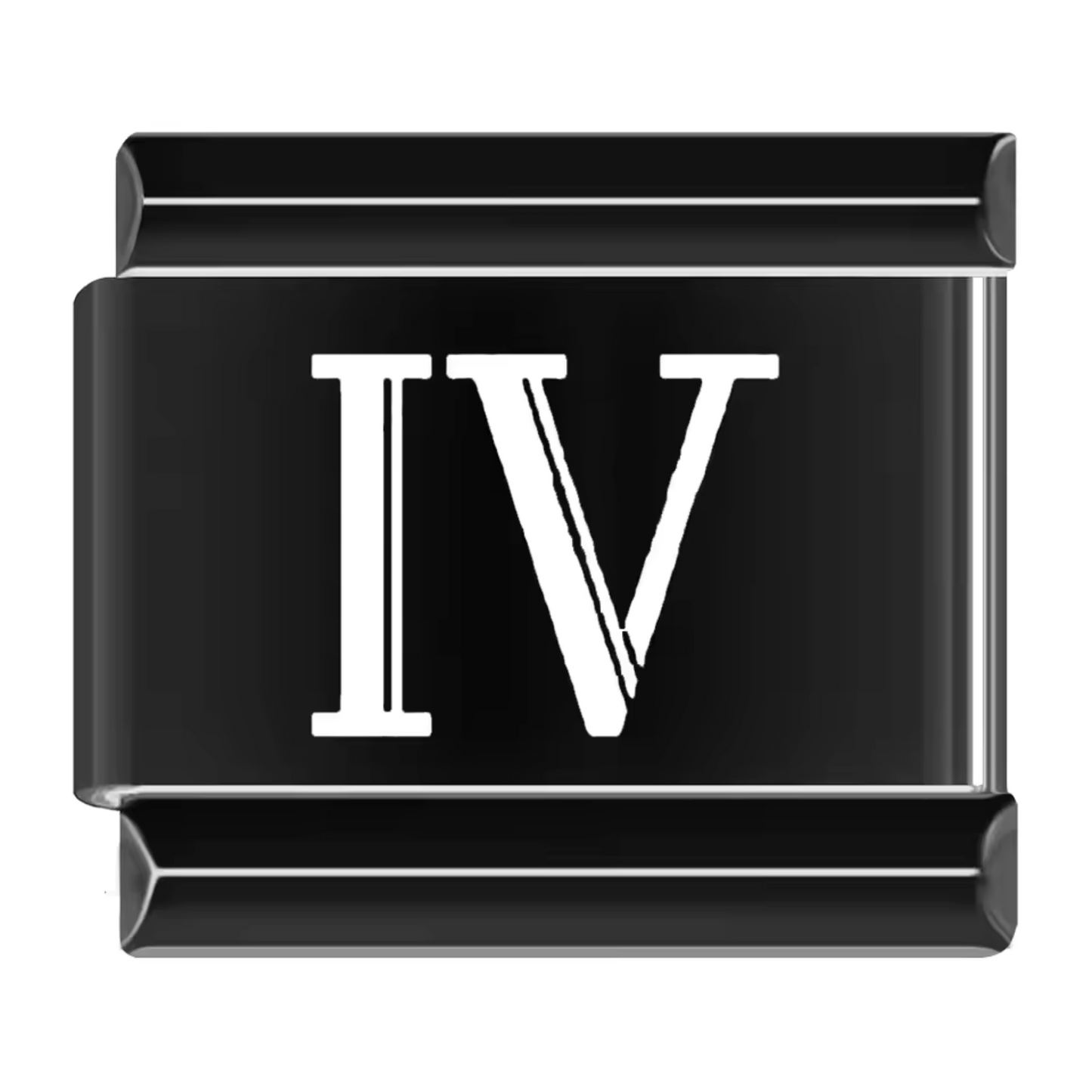 Black Italian Charm – Roman Numerals 1 to 12