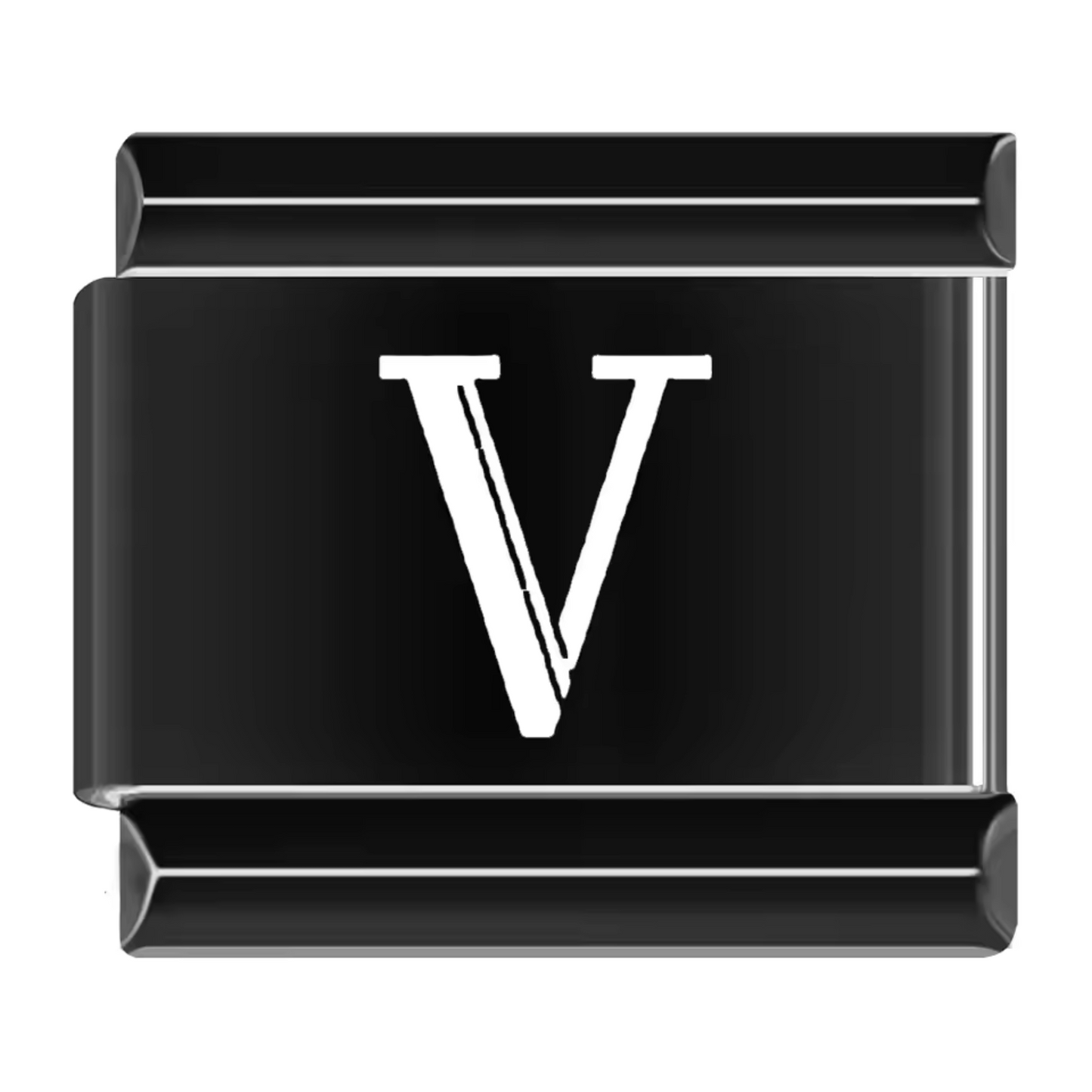 Black Italian Charm – Roman Numerals 1 to 12