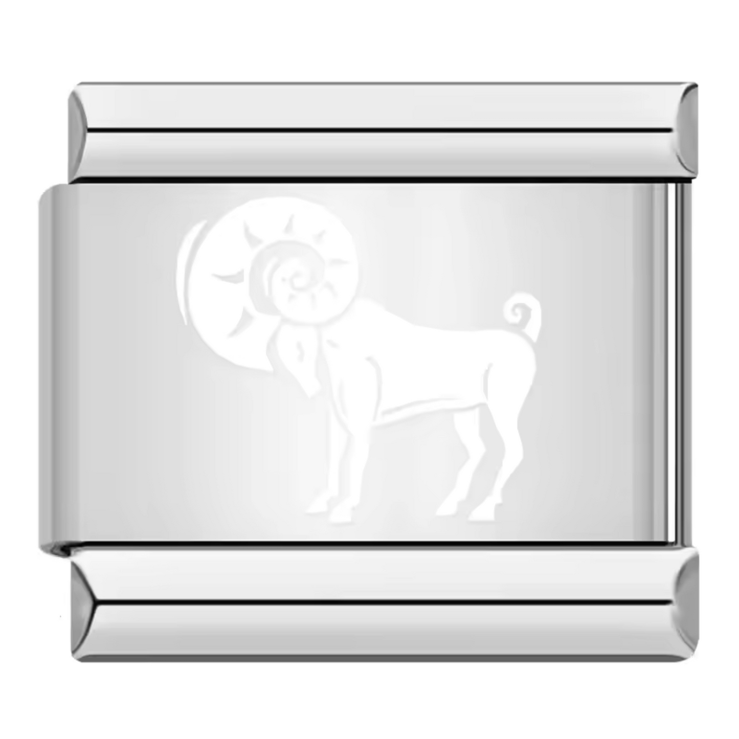 Silver and White Italian Charm – Astrological Sign