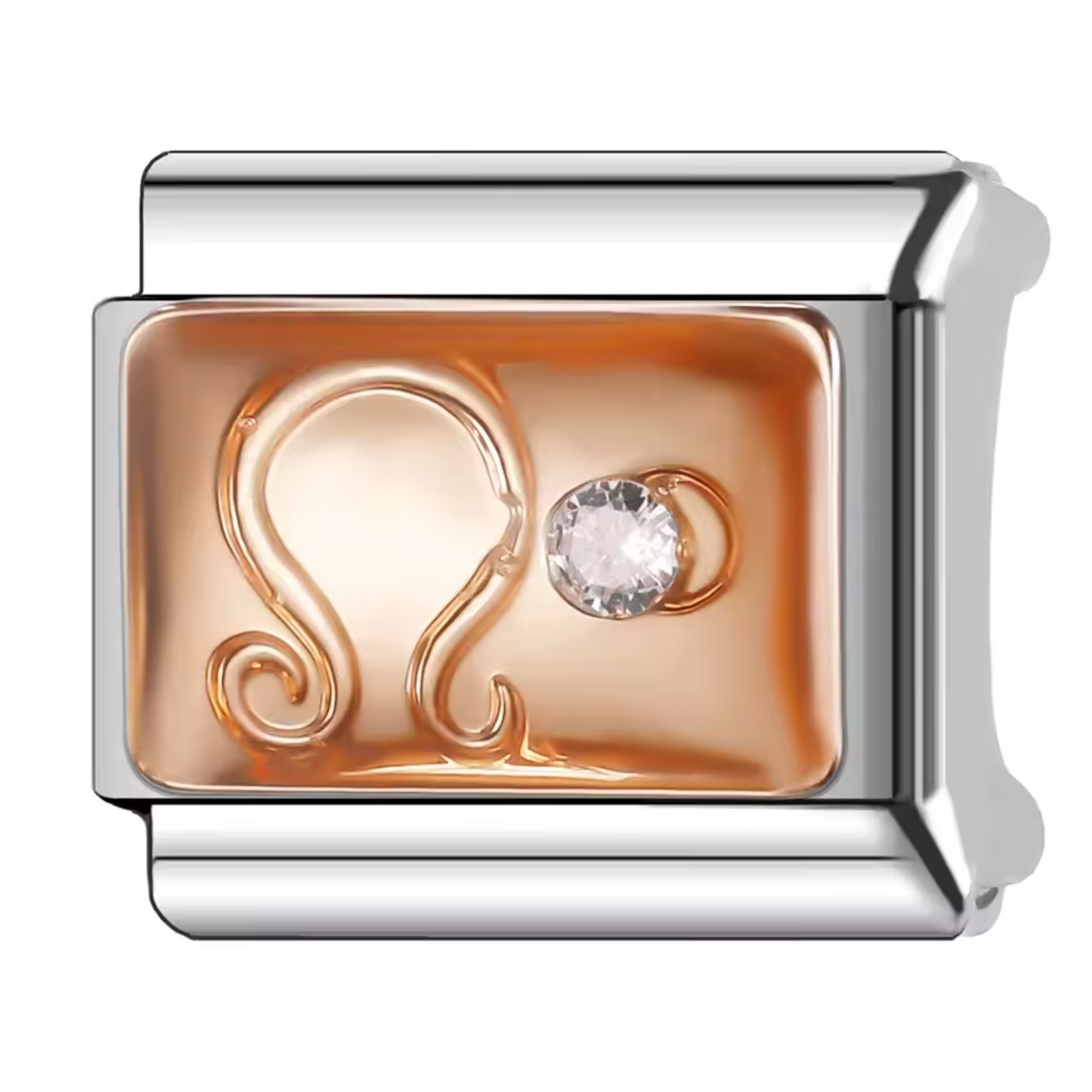 Silver and Rose Gold Italian Charm – Astrological Sign