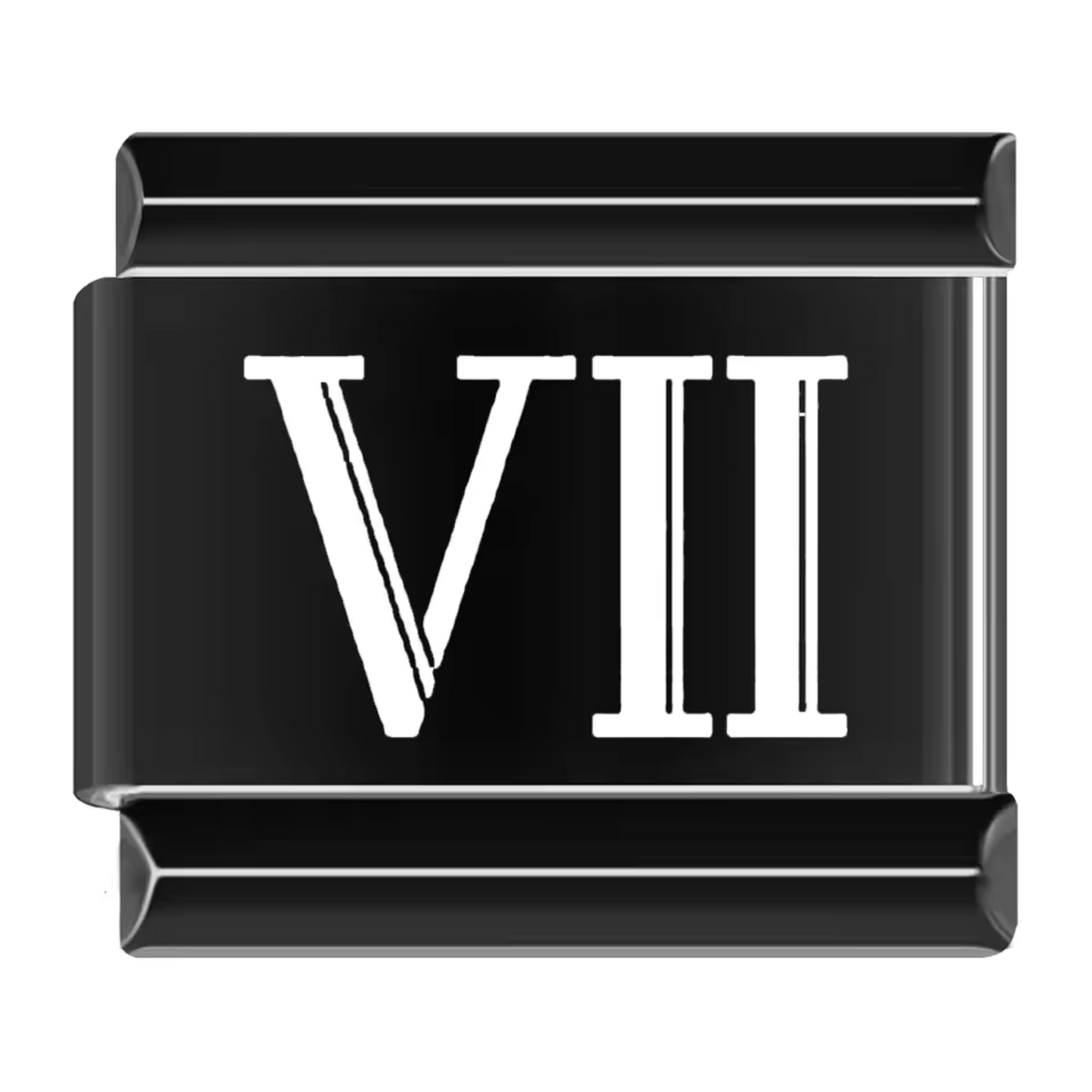Black Italian Charm – Roman Numerals 1 to 12