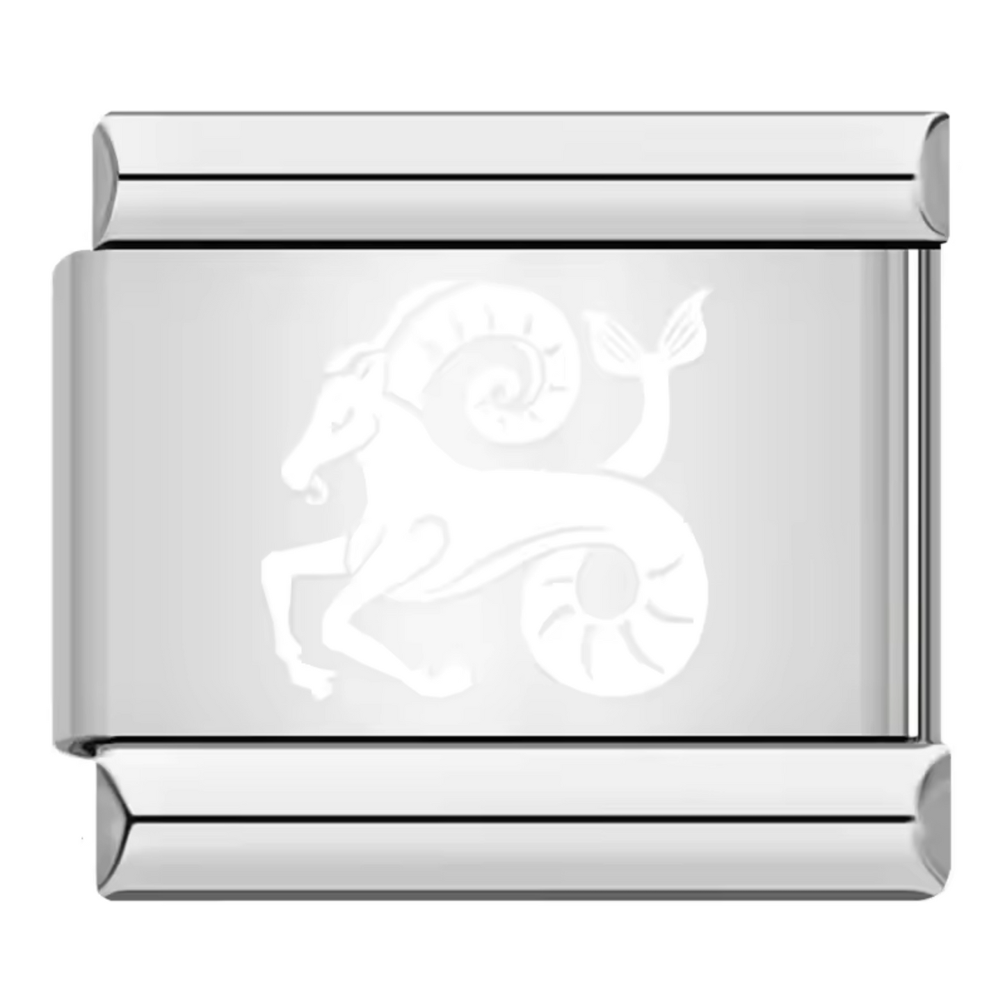 Silver and White Italian Charm – Astrological Sign