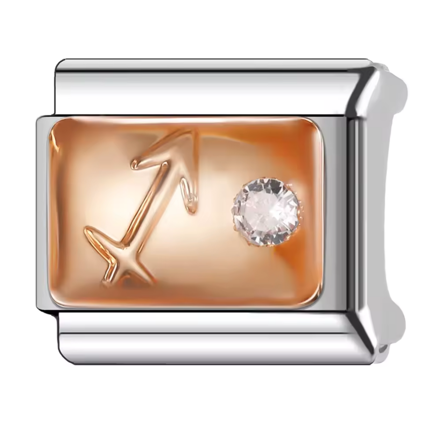 Silver and Rose Gold Italian Charm – Astrological Sign