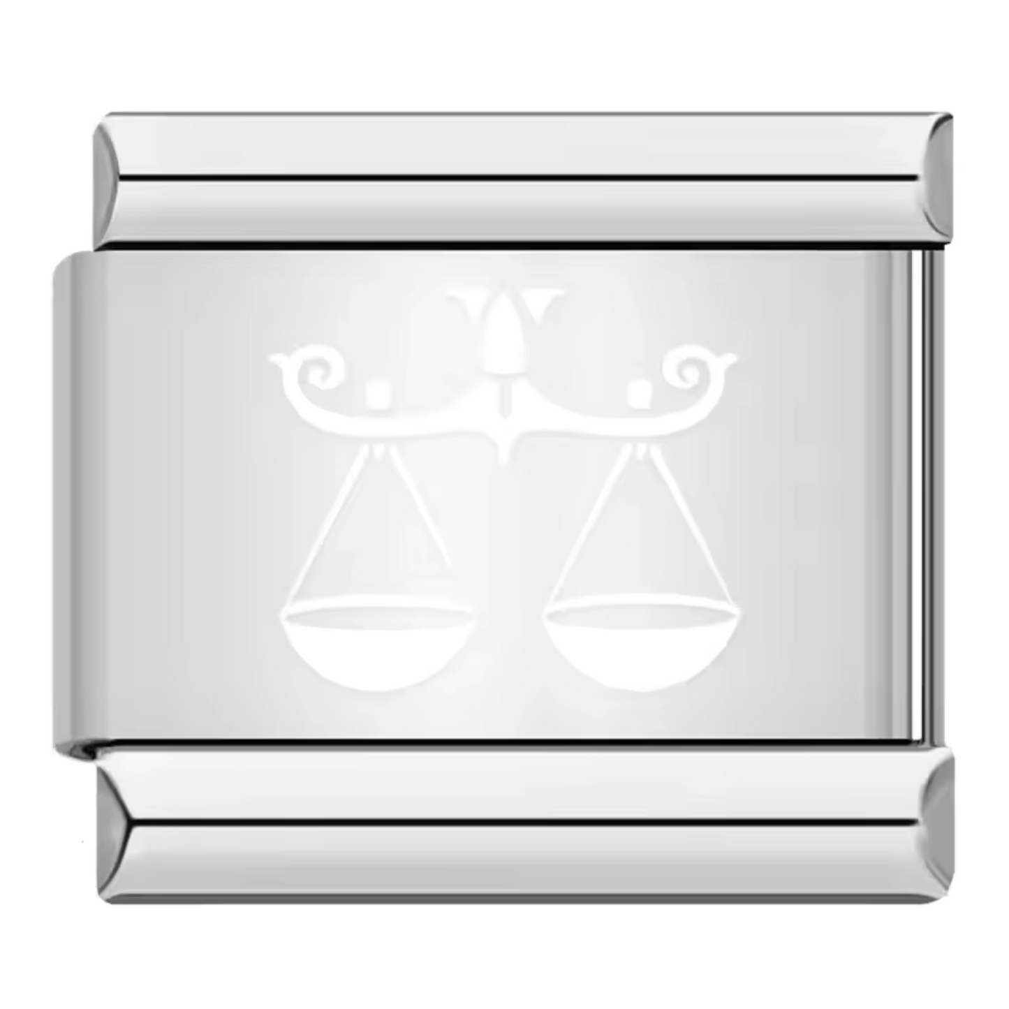Silver and White Italian Charm – Astrological Sign