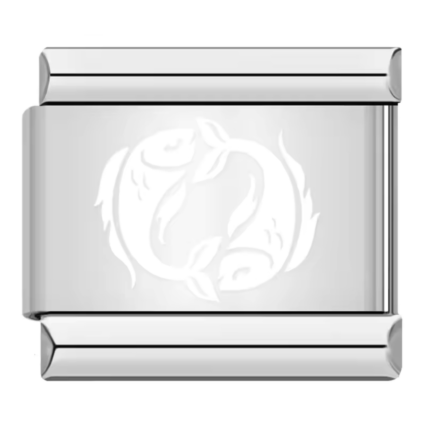 Silver and White Italian Charm – Astrological Sign