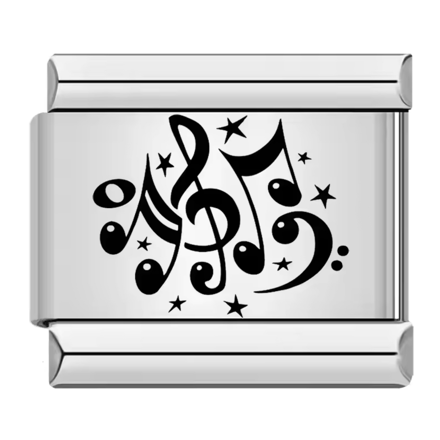 Silberner italienischer Charm – Musiknote