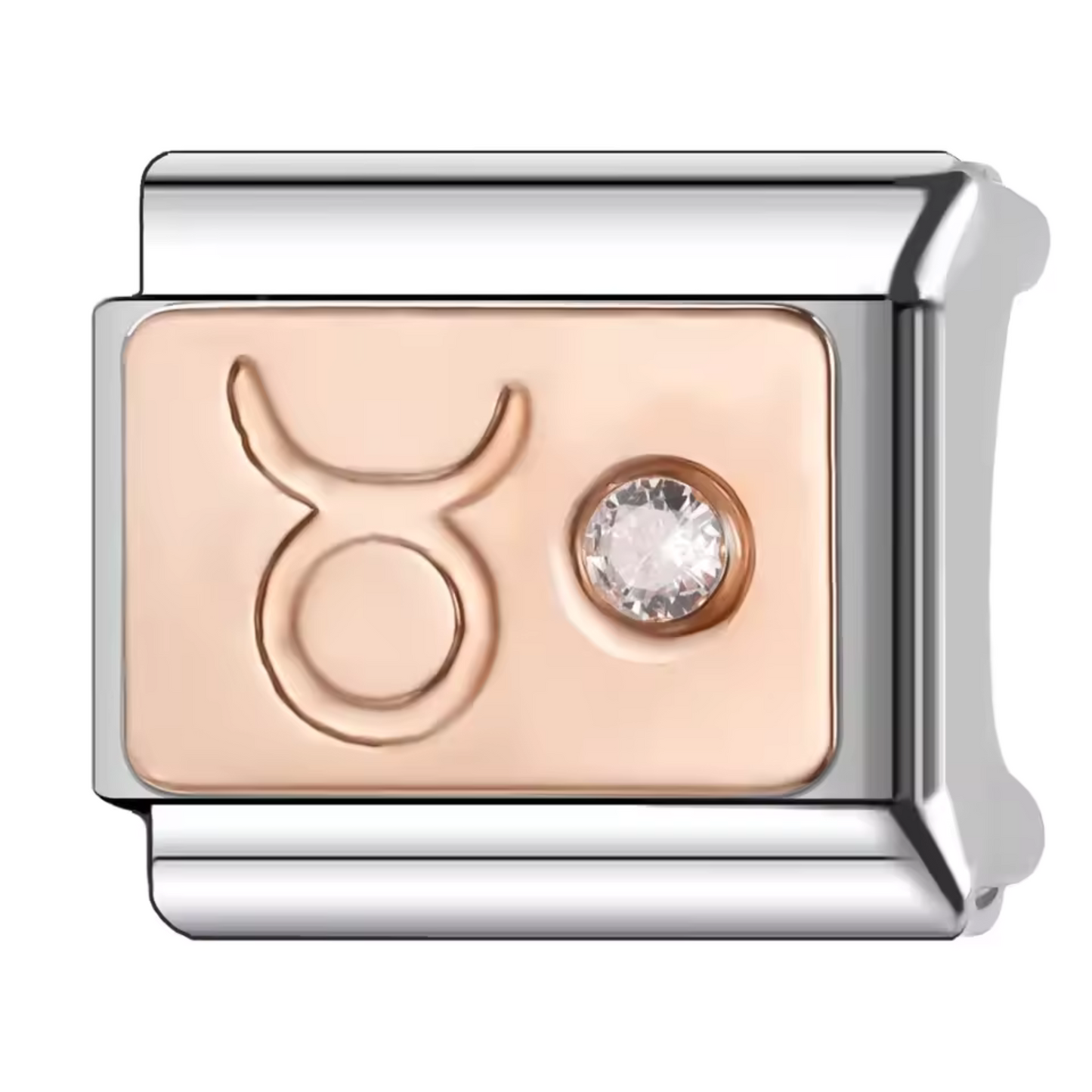 Silver and Rose Gold Italian Charm – Astrological Sign