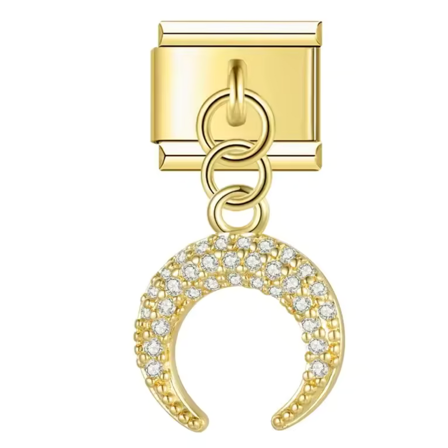Italienischer Charme – Halbmond-Anhänger in Silber, Gold oder Roségold