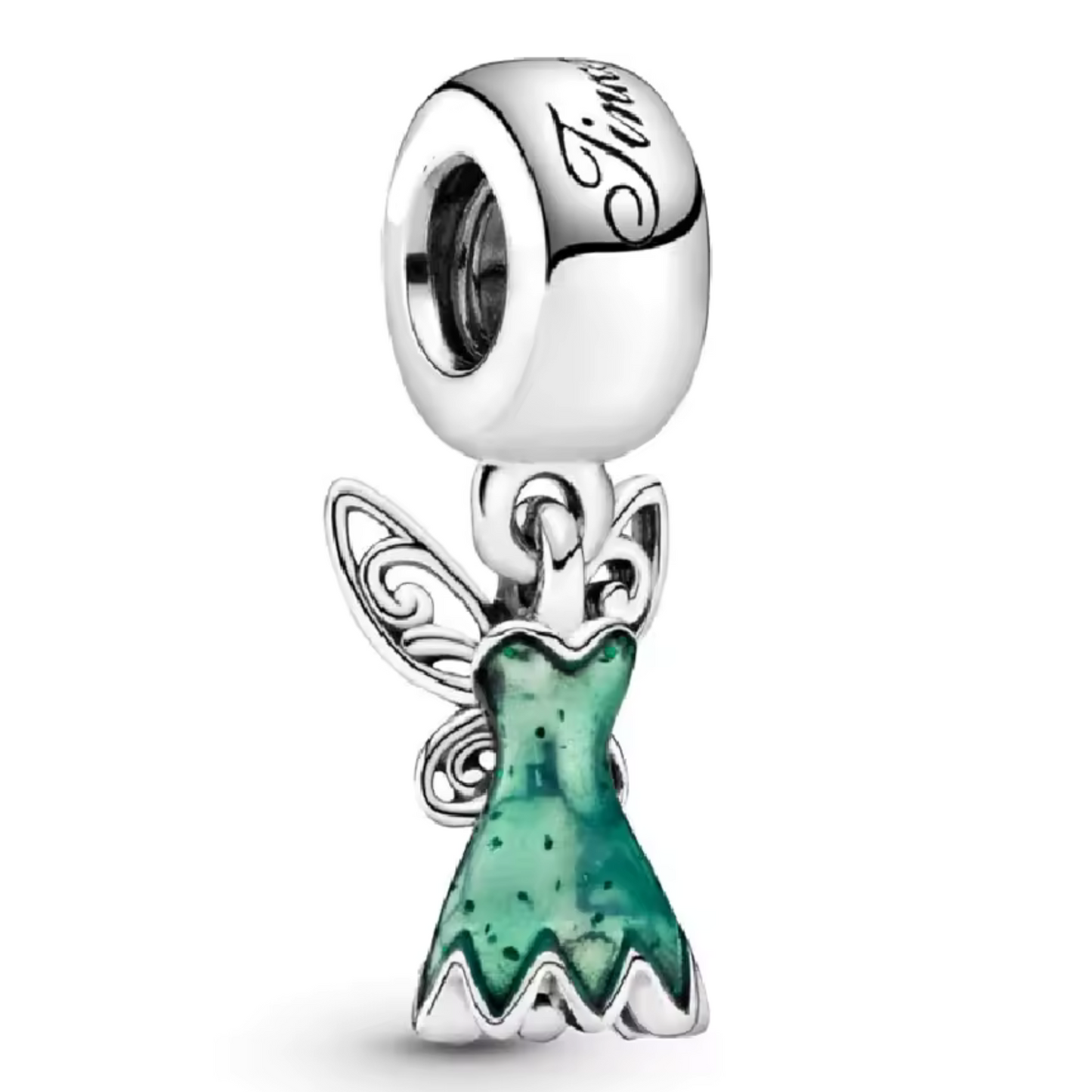 Tinkerbell Kleid Anhänger Charm – 925 Silber | Peter Pans Lichtmagie