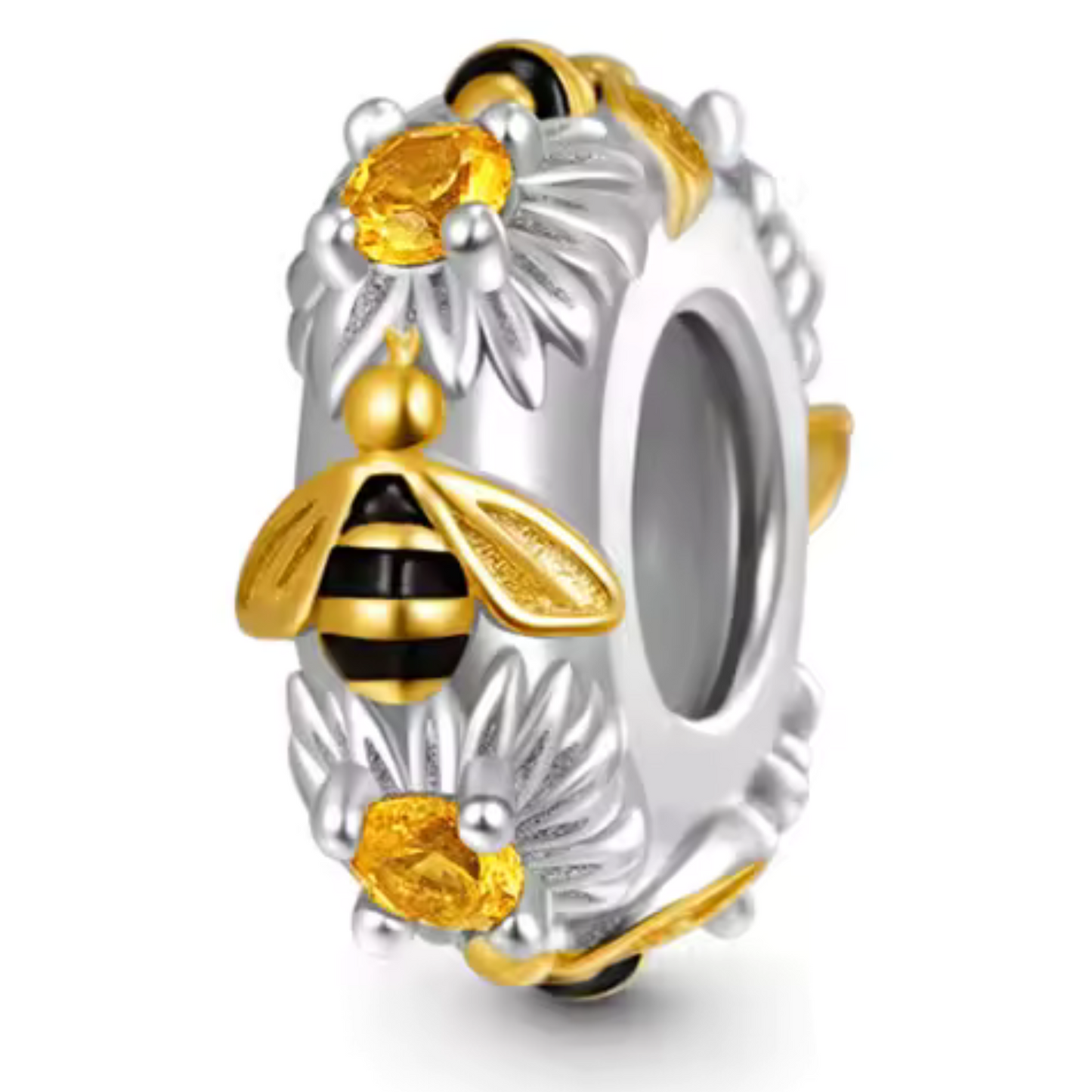 Charm - Daisy Flowers and Bee