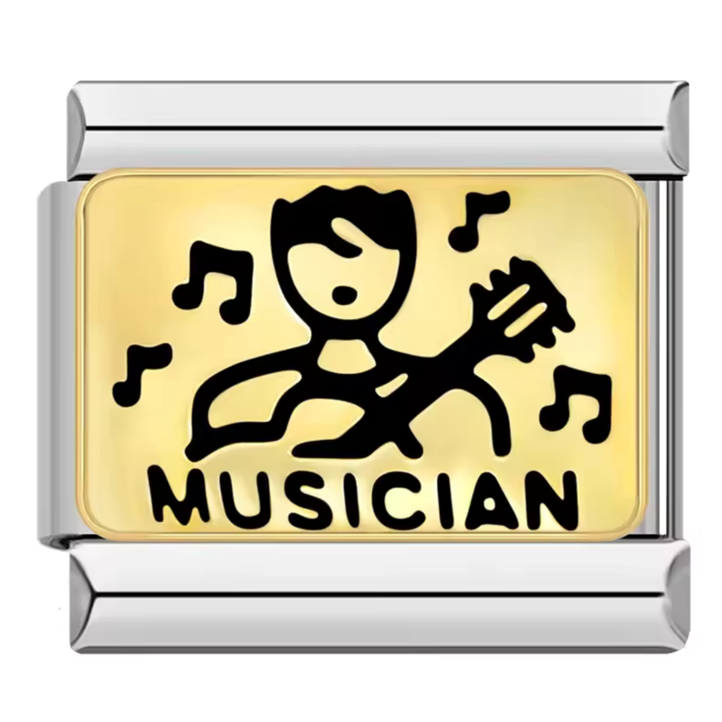 Silver Italian Charm – Musician