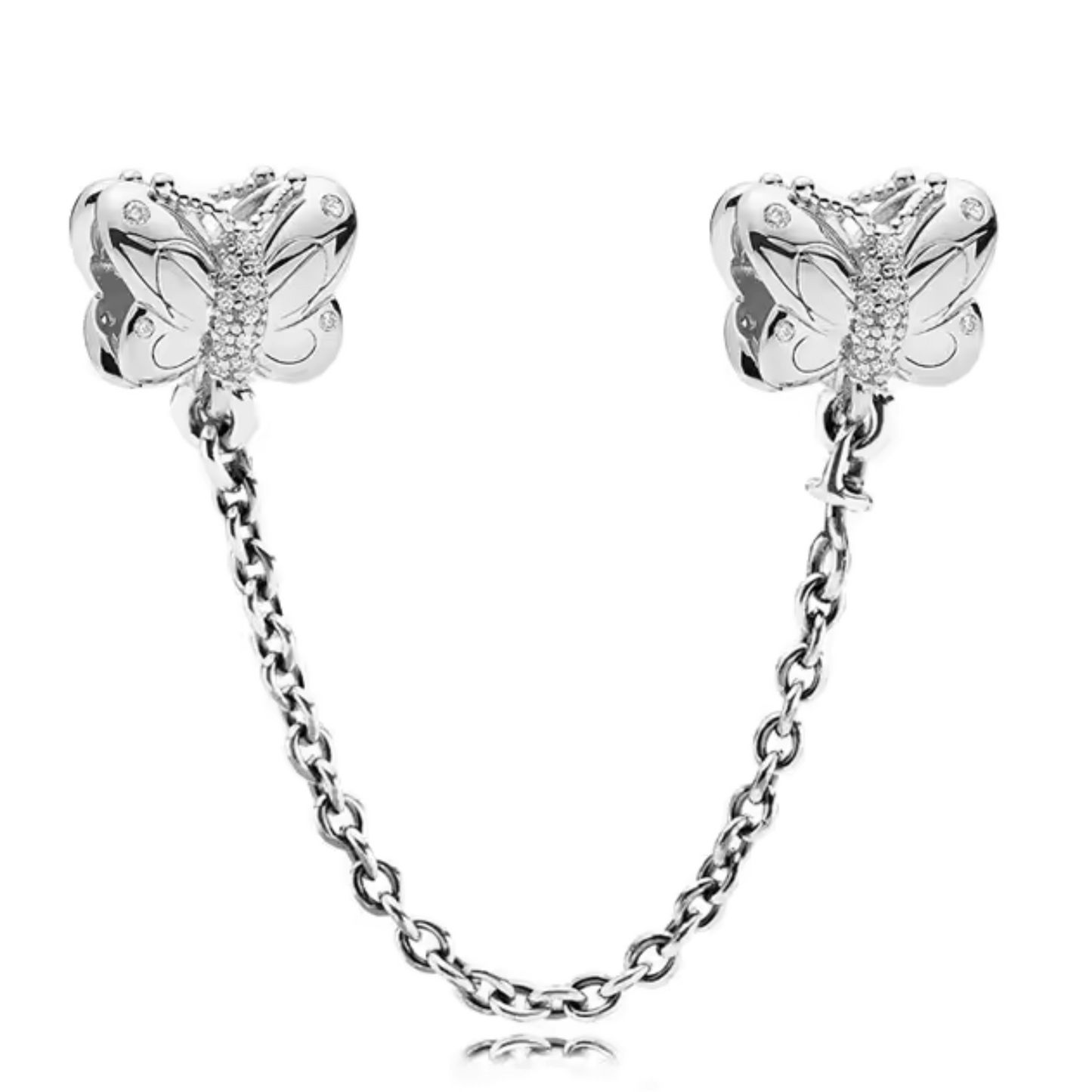 Silberner Schmetterlingsketten-Charm – Anmut und Leichtigkeit