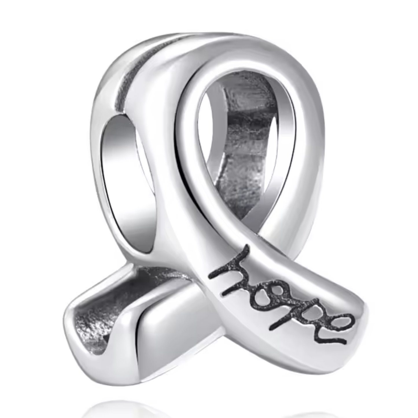 Charm Ruban Rose avec "Hope"