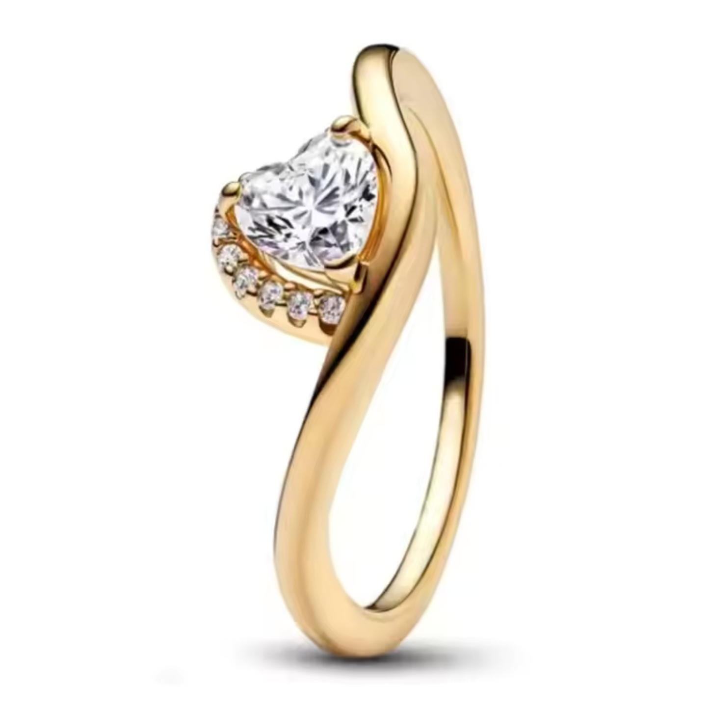 Goldring mit Herz Brillant – Sanftheit und romantisches Funkeln