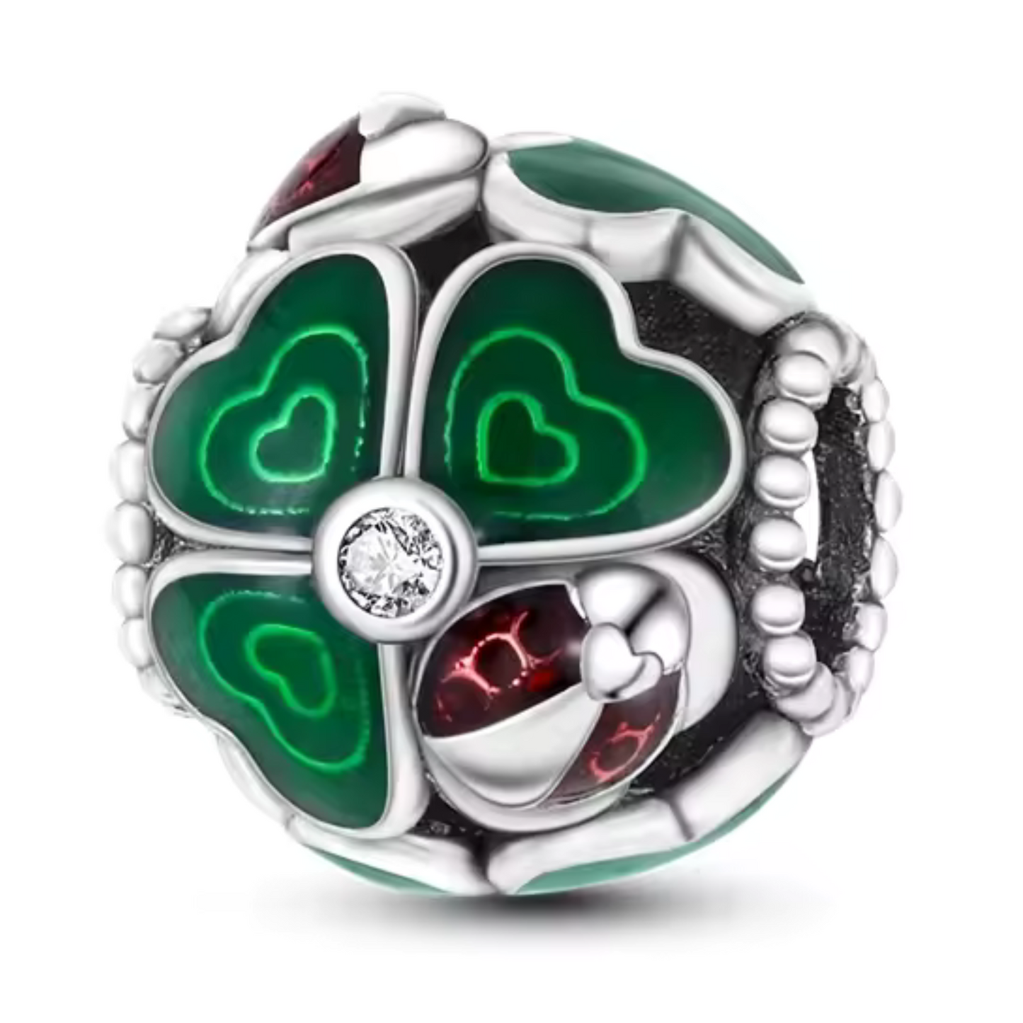 Clover and Ladybug Charm – Luck and Protection