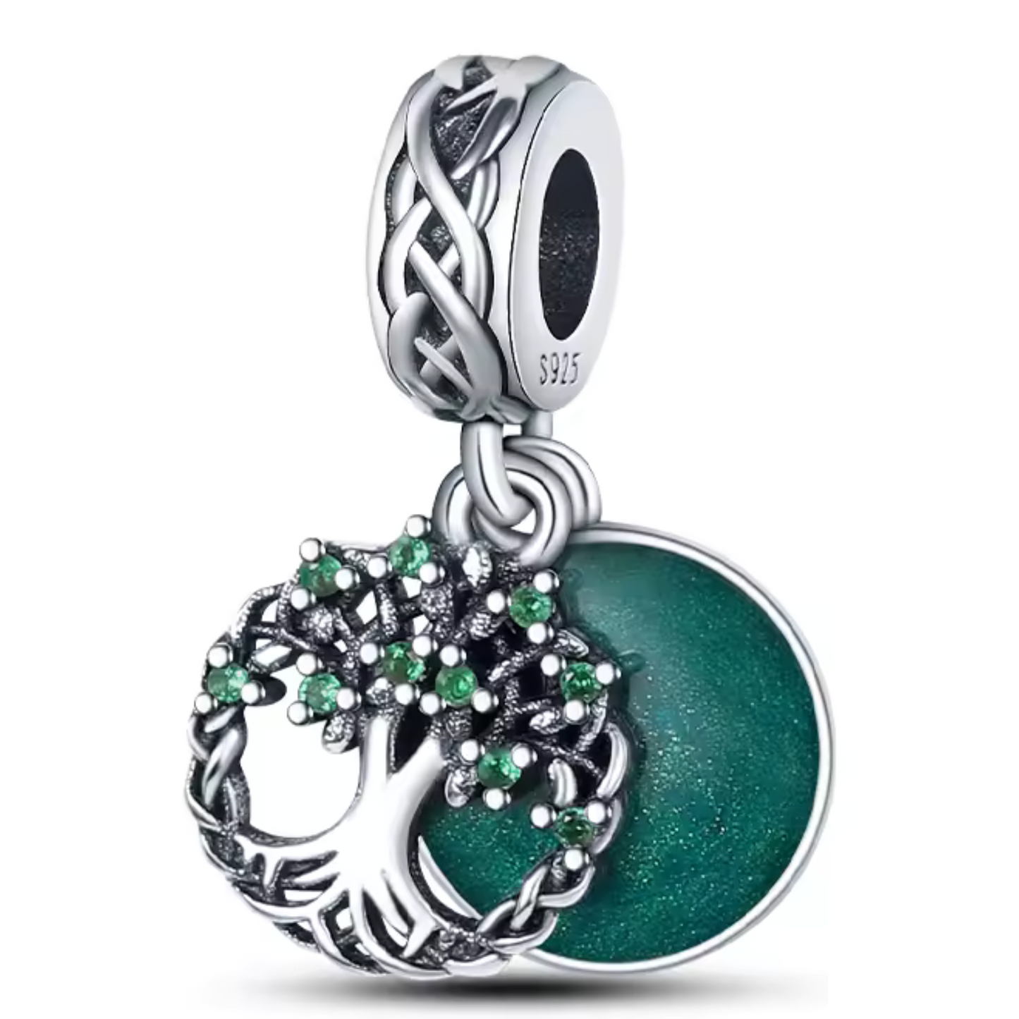 Charm Lebensbaum mit grüner Scheibe
