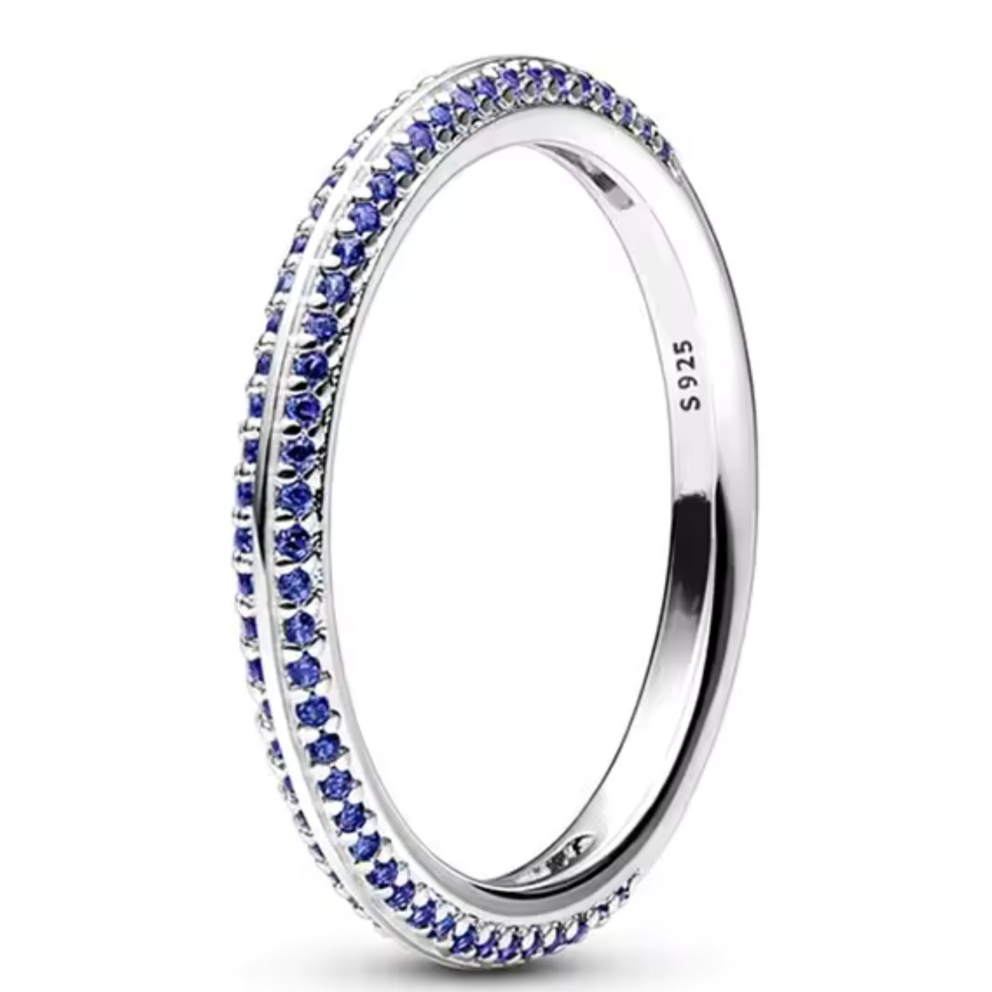 Fine Silver Ring with Blue Rhinestones – Elegant Freshness and Subtle Shine