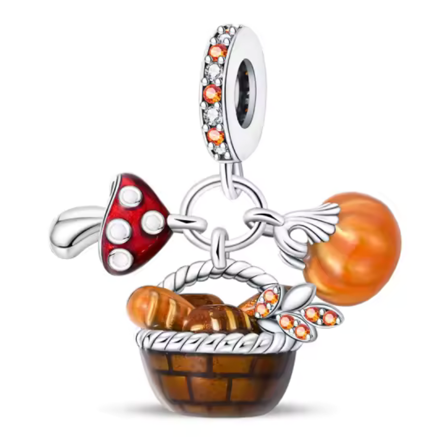 Charm - Basket of Buns, Pumpkin and Mushroom