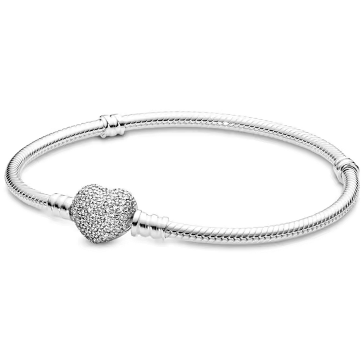 Bracelet Cœur à Strass – Rose, Bleu, Argenté ou Doré