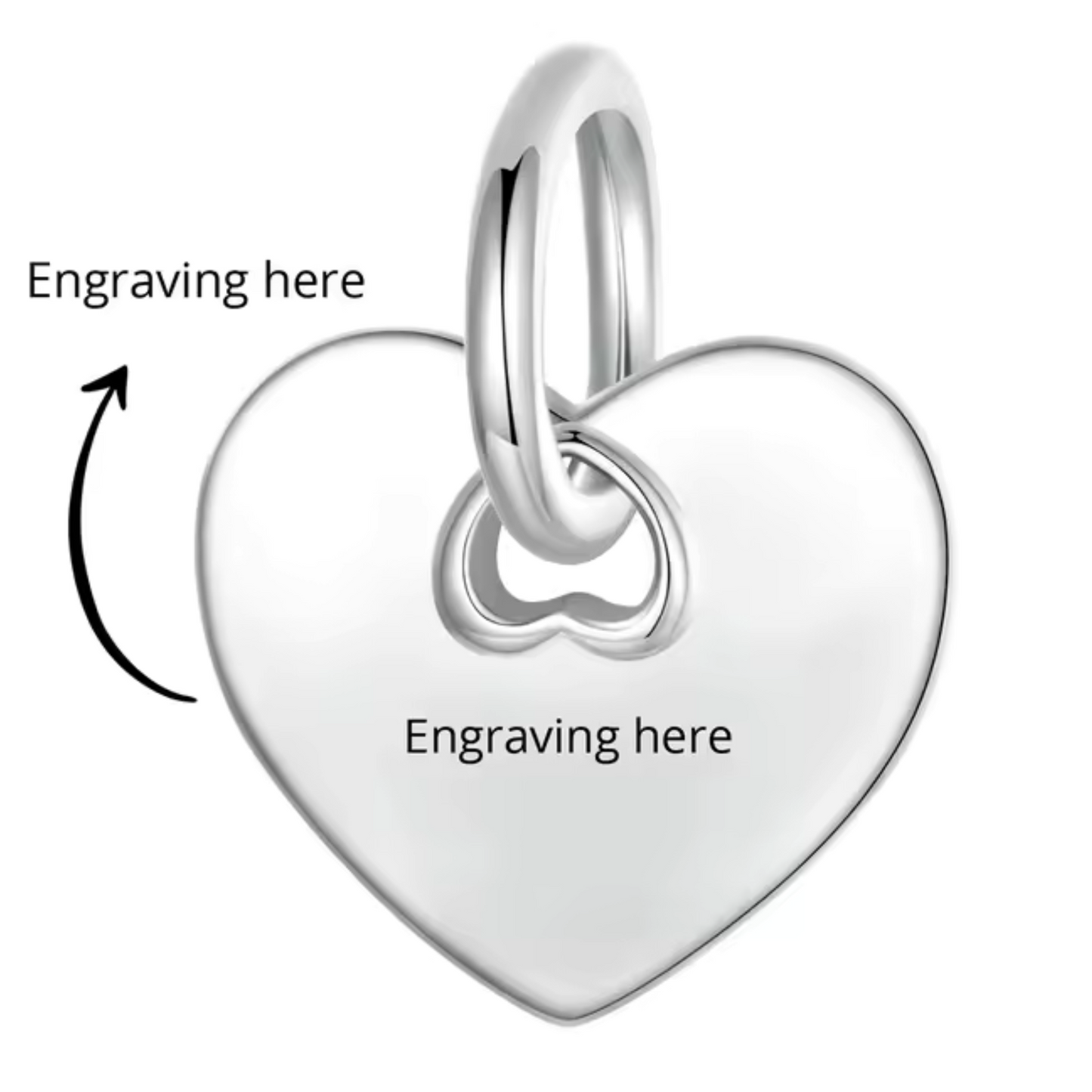 Personalized Heart Charm with Engraving – Unique Jewelry to Personalize