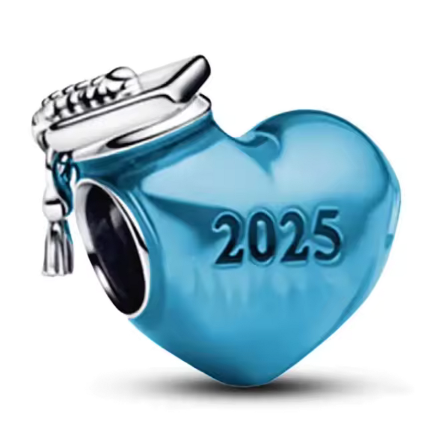 Herz mit Abschlusshut und Aufschrift 2025 | Blaue oder rosa Version