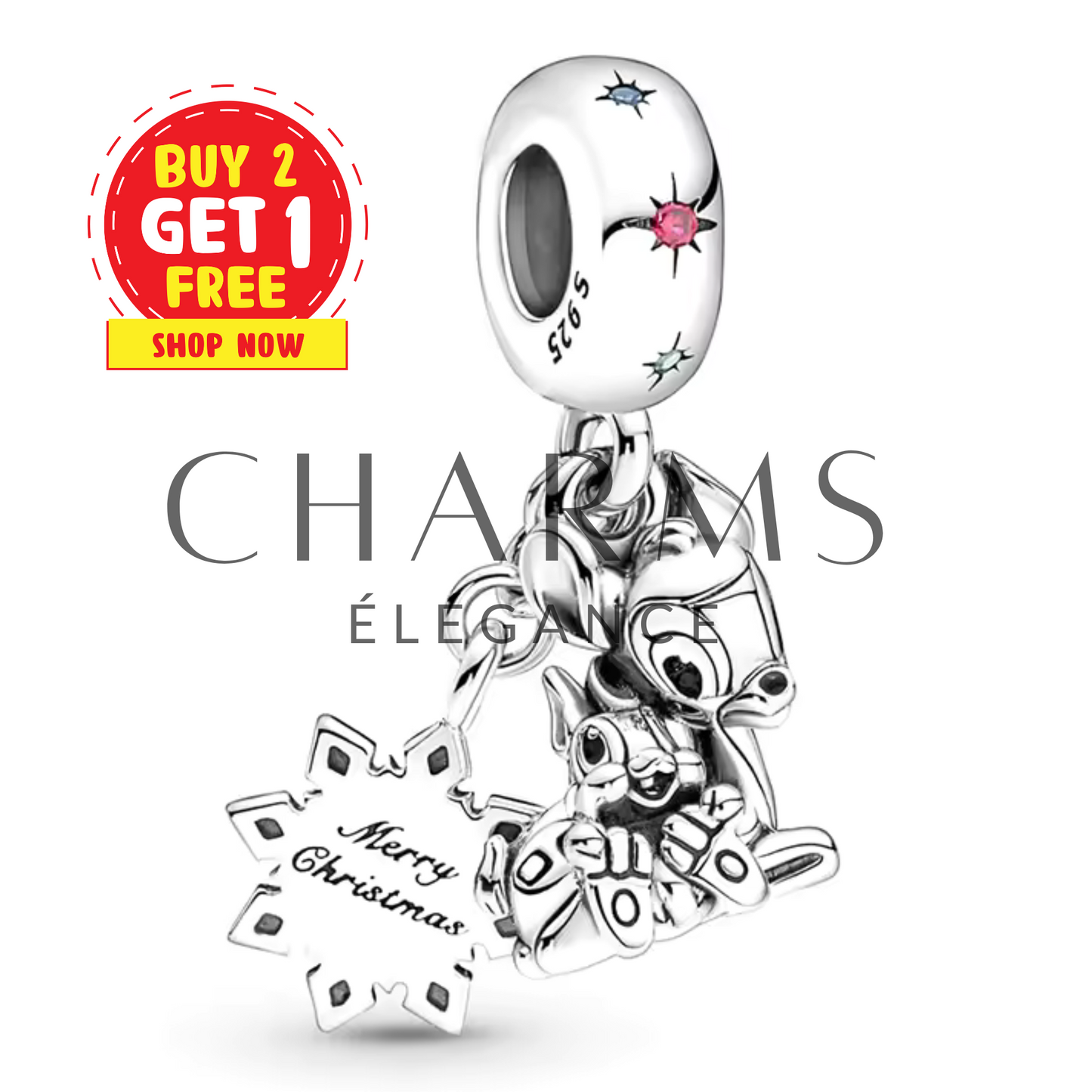 Charm Pendentif - Bambi Joyeux Noël | Disney - Charms Élégance