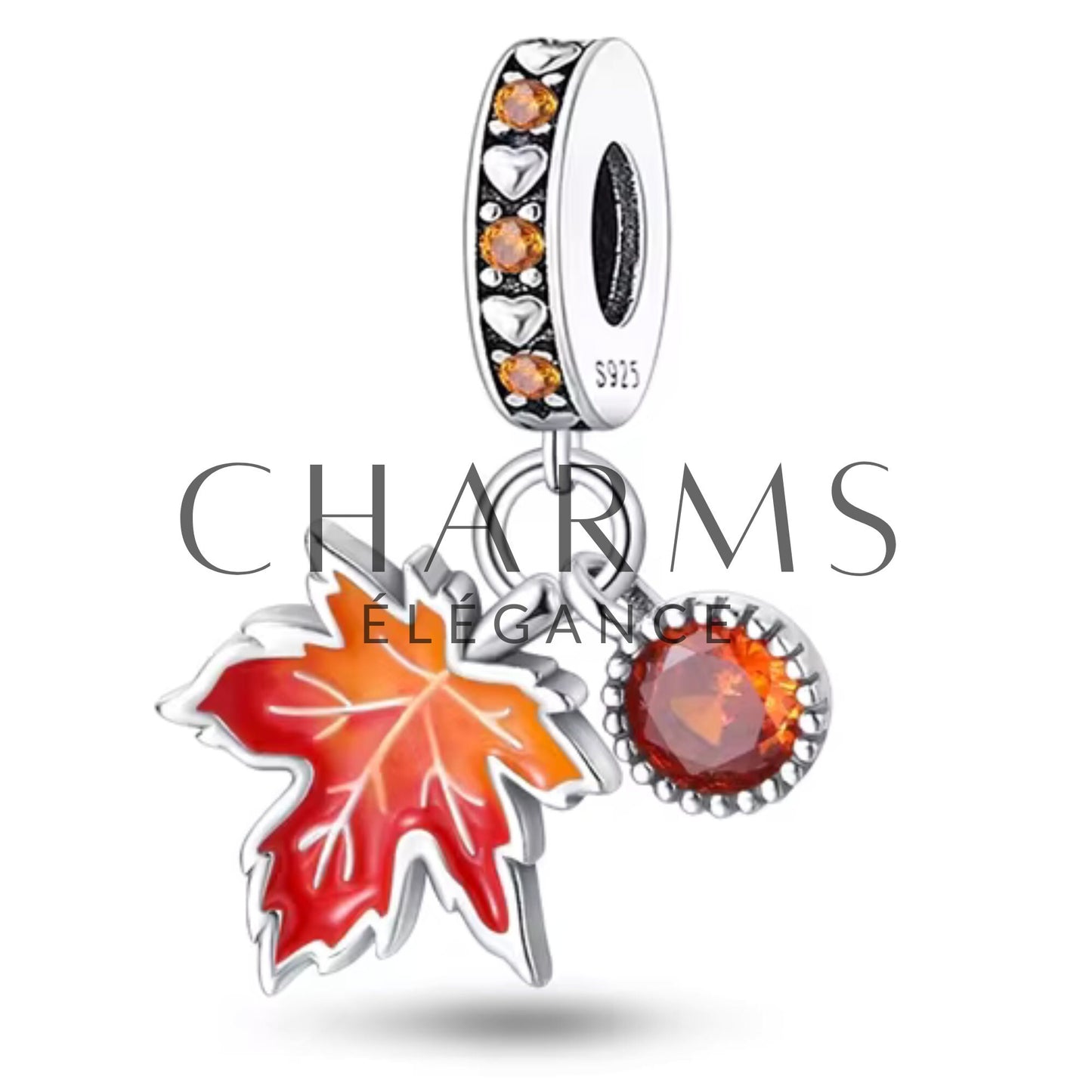 Charm Pendentif - Feuille d'Automne - Charms Élégance