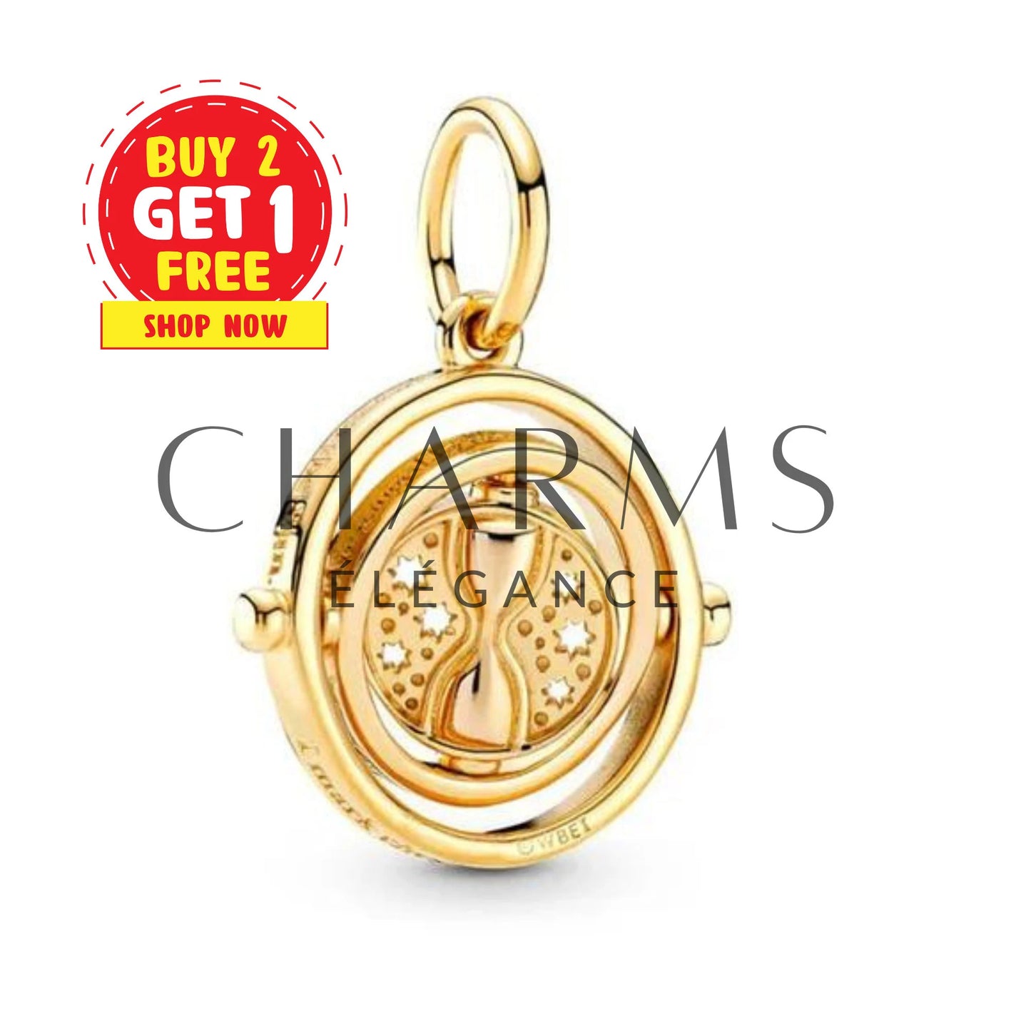 Charm Pendentif - Retourneur de Temps Brillant | Harry Potter - Charms Élégance