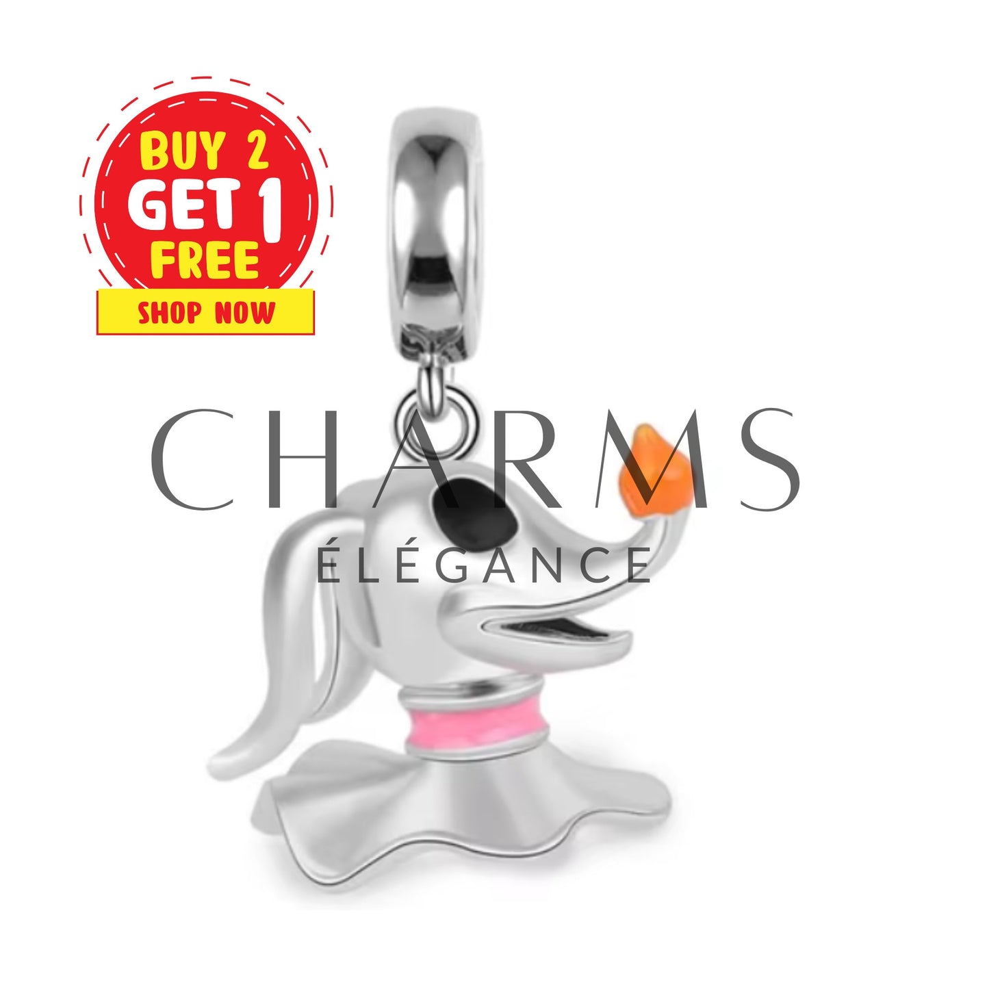 Charm Pendentif - Zéro le chien | L'Étrange Noël de Monsieur Jack