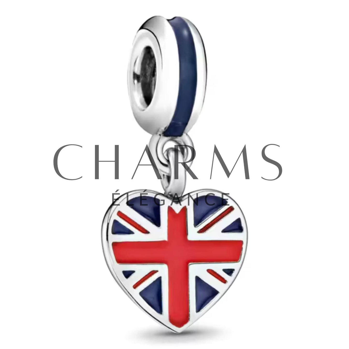 Charm Pendentif - Drapeau Cœur (14 Pays Disponibles) - Charms Élégance