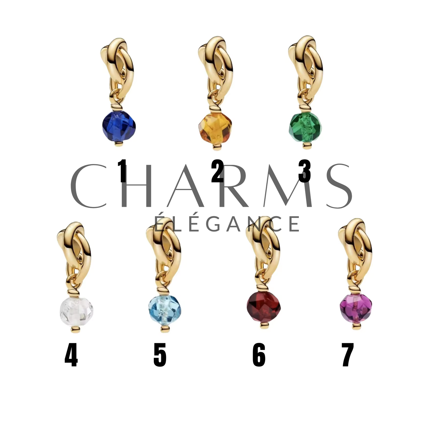 Charm - Pendentif Diamant (7 Modèles Différents)