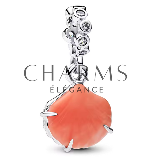 Double Coral Shell Pendant Charm – Escape and Marine Sweetness