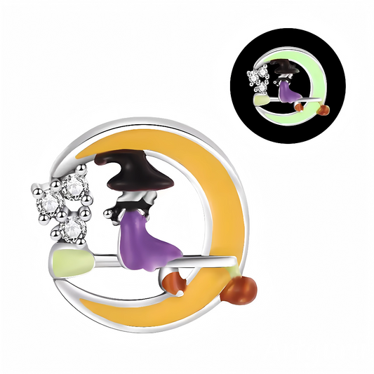 Charm - Witch on the Moon Glow in the Dark 