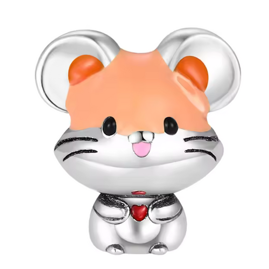 Silver Hamster Charm – Little Ball of Tenderness and Joy of Living