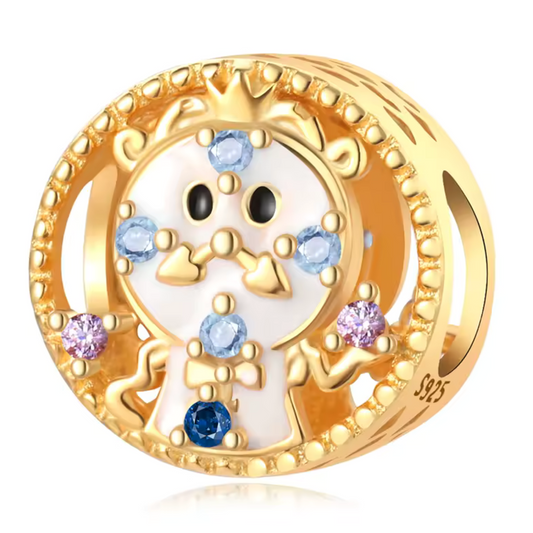 Goldener runder Charm mit Big Ben – Disney Zärtlichkeit und Magie