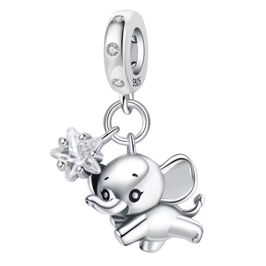 Silver Elephant Baby Charm – Innocence and Wild Sweetness