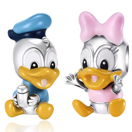 Donald and Daisy Baby Silver Charm Set – Disney Duo of Childhood and Tenderness