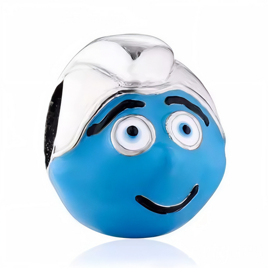 Plongez dans l’univers enchanteur des Schtroumpfs avec ce charm pendentif rond en argent 925 représentant la tête d’un Schtroumpf. Avec son bonnet blanc iconique et son sourire malicieux, ce bijou est parfait pour les fans de ces petits êtres bleus attachants.