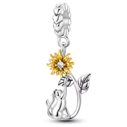Natürlicher Komplizenschaftszauber – Katze und Sonnenblume