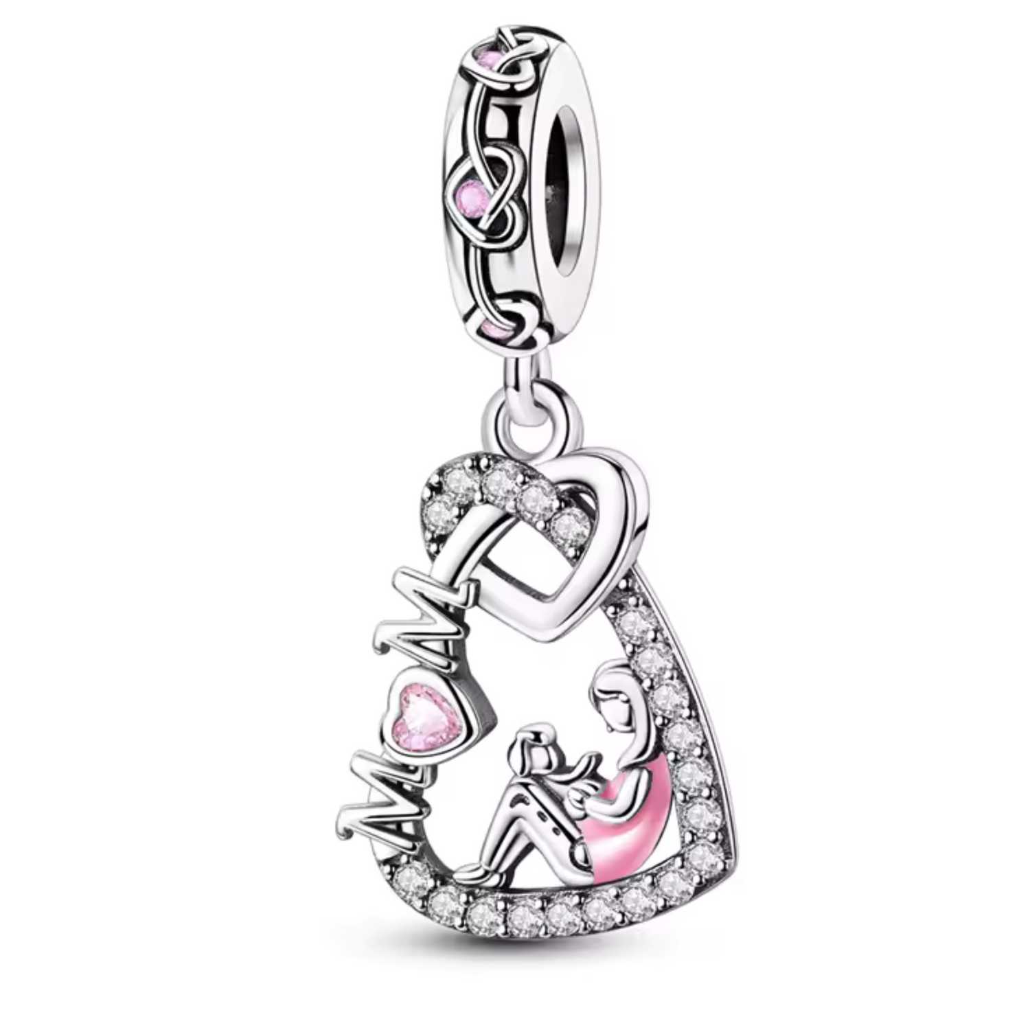 Maternal Heart Charm – Mom and Child