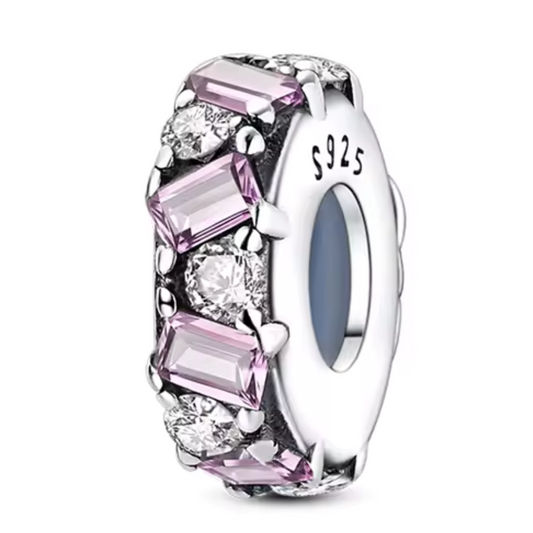 Precious Sparkle Charm – Rosa und klare Strasssteine