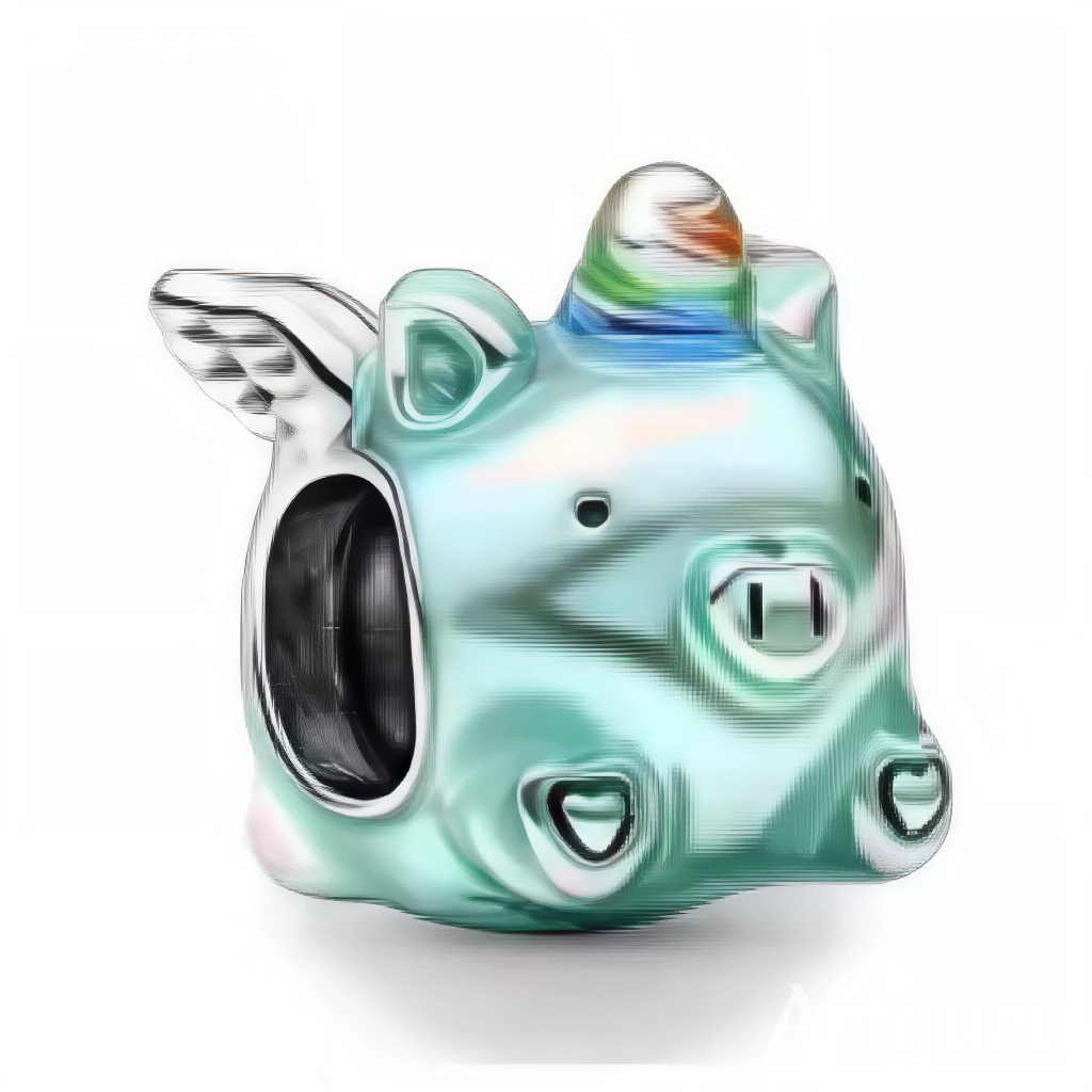 Blue Unicorn Pig Charm – Fantasy and Softness