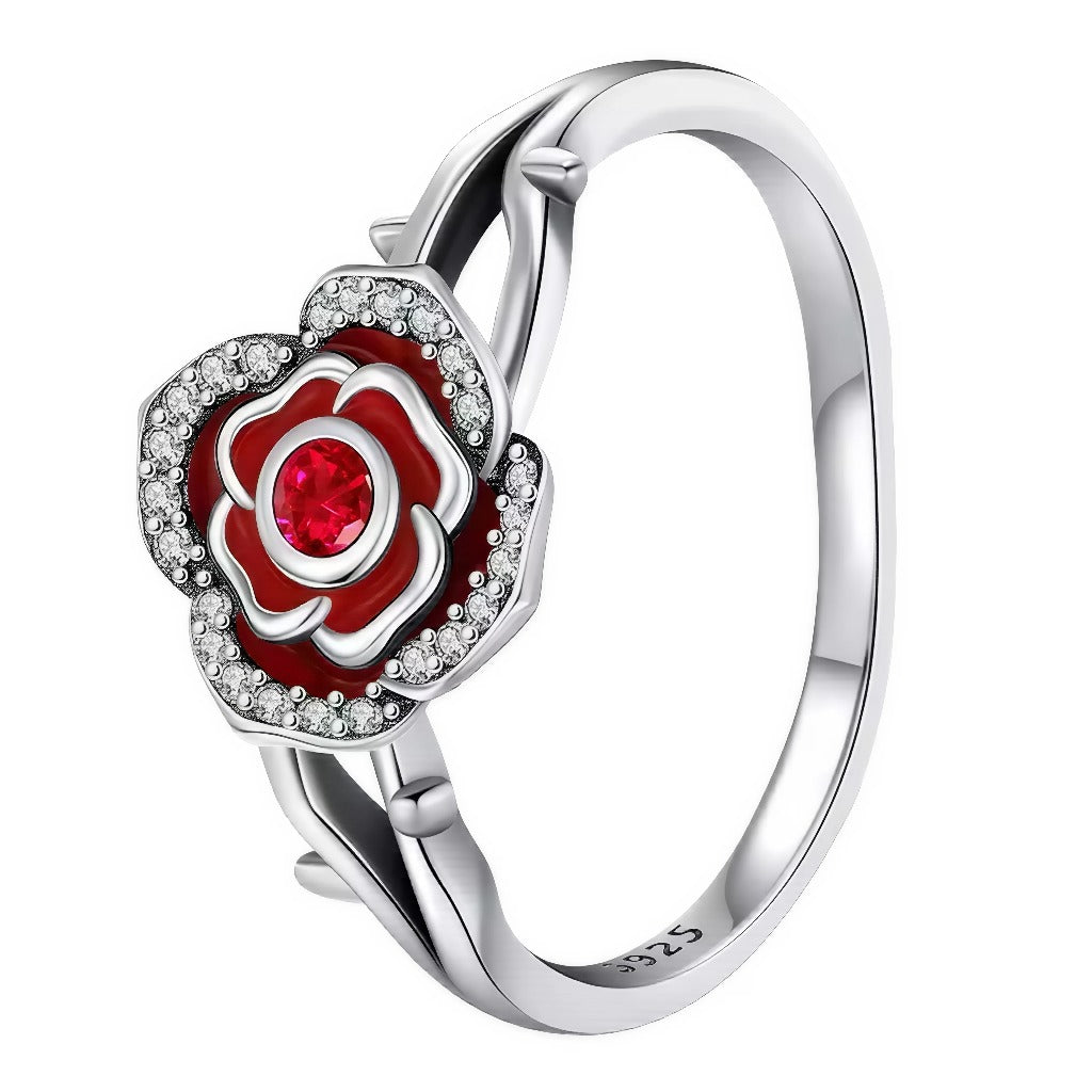 Laissez-vous séduire par l'élégance et la magie de La Belle et la Bête avec cette bague argentée, inspirée de la célèbre rose enchantée. Fabriquée en argent 925, cette bague met en valeur une rose finement sculptée, capturant la beauté et la délicatesse du symbole central du conte. La rose, figée dans le temps, incarne l'amour pur, la passion et l'espoir, rendant hommage à la magie et à la romance intemporelle de l'histoire.