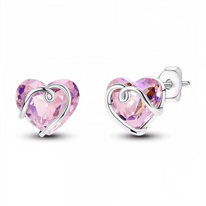 Pink Heart Earrings - Romantic Softness and Feminine Radiance