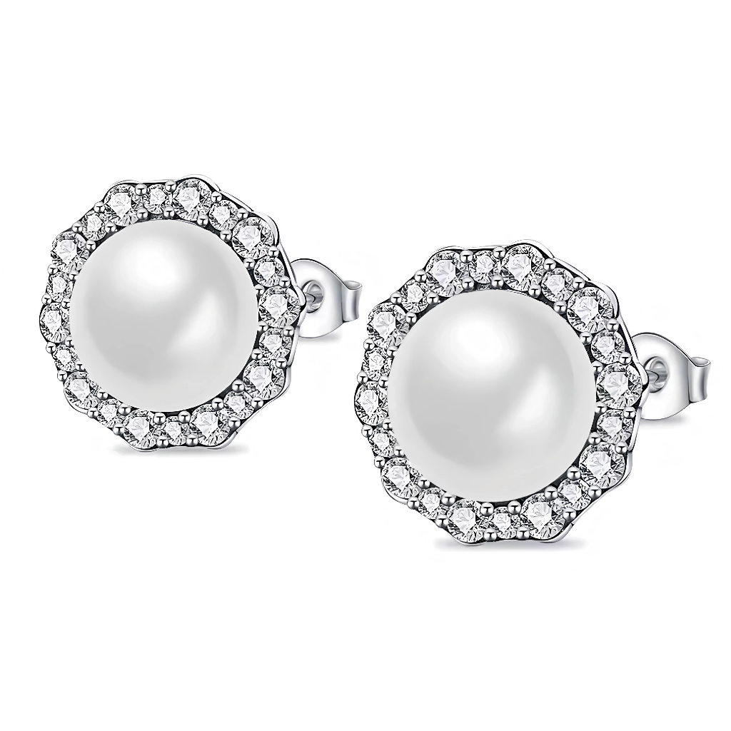 Ces boucles d’oreilles puces en argent 925 mettent en valeur une perle ronde au centre, entourée d’un halo de cristaux scintillants. Leur forme florale et leur brillance délicate en font un bijou classique et raffiné, idéal pour les grandes occasions comme pour sublimer une tenue quotidienne.

Caractéristiques :

-Matière : Argent 925/1000 massif pour la monture, orné d’une perle synthétique blanche au fini nacré et d’un pavage de cristaux synthétiques transparents tout autour.
-Design : Puces d’oreilles de