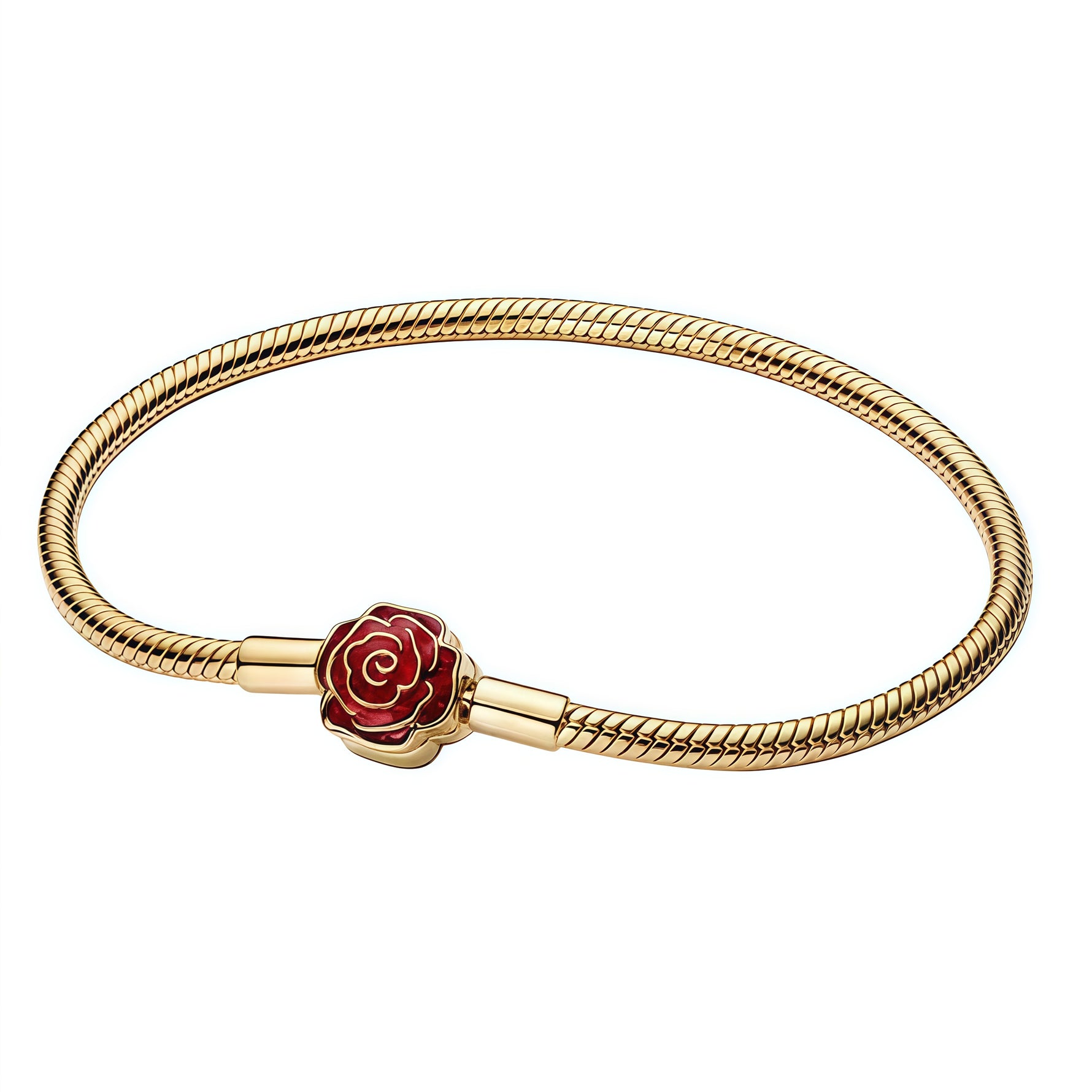 Apporte une touche élégante et lumineuse à ton poignet avec ce bracelet doré et rose rouge. Son alliance de tons chauds et raffinés en fait un bijou féminin, délicat et facile à porter au quotidien. Un bracelet chic et intemporel, parfait pour donner une note romantique et sophistiquée à toutes tes tenues.

Caractéristiques :

- Matière : Argent 925.
- Design : Bracelet fin aux tons dorés, roses et rouges avec finitions soignées.
- Dimensions : Taille confortable et agréable à porter.
- Style : Bijou élégan